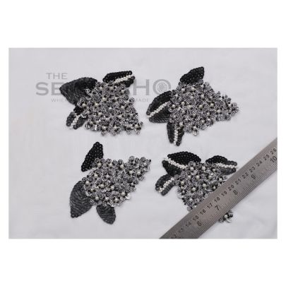 Anika Embroidery - use of pearls and disc shaped sequins is done in such a way that it creates a couture-edged design