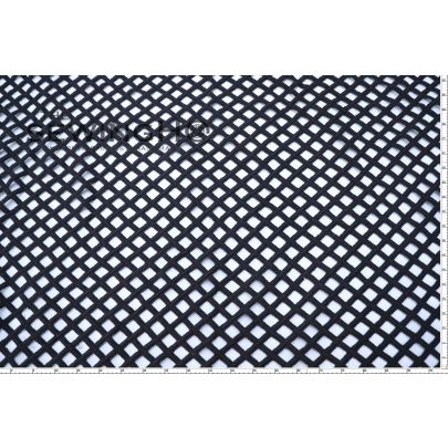 Black Net Structure Cotton Corded Lace - impeccable style with this thick witchy heavyweight black lace