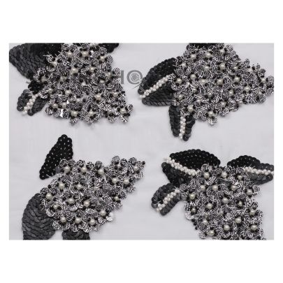 Anika Embroidery - use of pearls and disc shaped sequins is done in such a way that it creates a couture-edged design