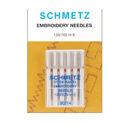 Schmetz Embroidery Sewing Machine Needles 5 Pack 130/705 H-E (90/14) 