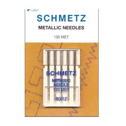 Schmetz Metallic Sewing Machine Needles 5 Pack 130 MET (80/12) 
