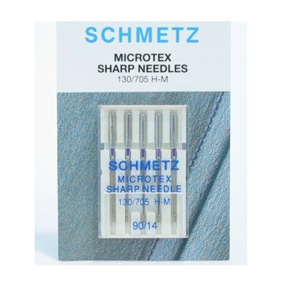 Schmetz Microtex Sharp Sewing Machine Needles 5 Pack 130/705 (90/14) 