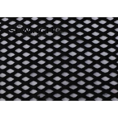 Black Diamond Pattern Cotton Corded Lace