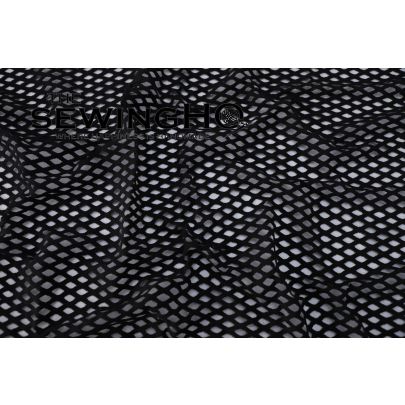 Black Diamond Pattern Cotton Corded Lace