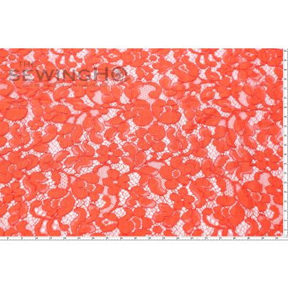 Red Lightweight Guipure Lace - floral pattern from Sophie Hallette