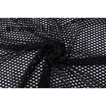 Black Diamond Pattern Cotton Corded Lace