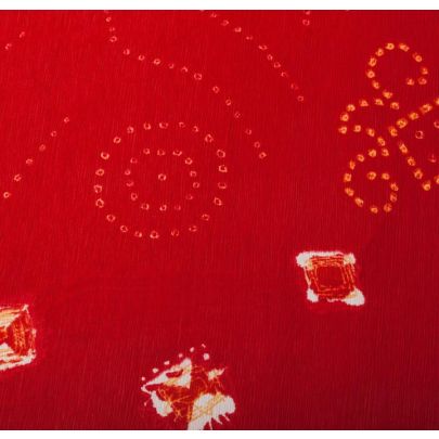 Vintage Jasper Conran Red Print Fabric