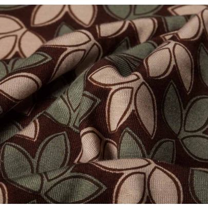 100% Rayon Leaf Print Jersey