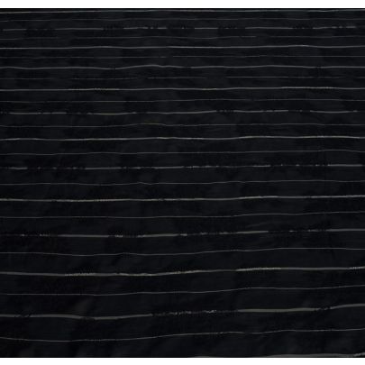 100% Rayon - Navy And White Broken Stripes Fabric