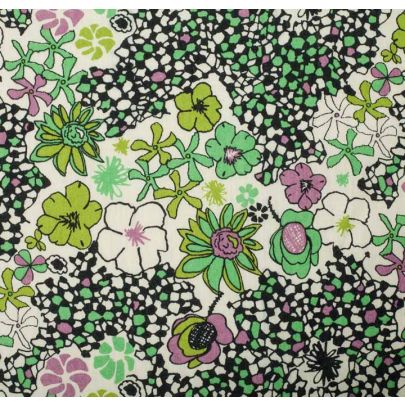 Liberty Art Fabric Green Florals