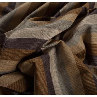 100% Polyester Yarn Dyed Brown Stripes Fabric