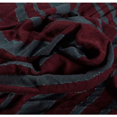 100% Cotton Jersey Slub Red and Blue Fabric