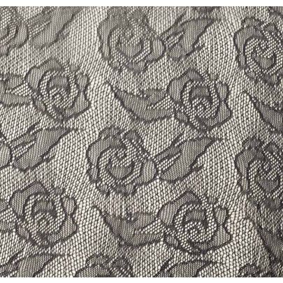 Polyamide Mesh Jacquard Black Fabric