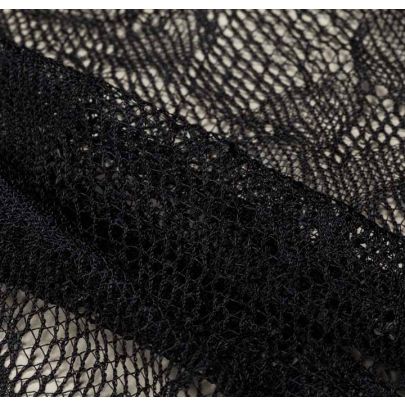 Polyamide Mesh Jacquard Black Fabric