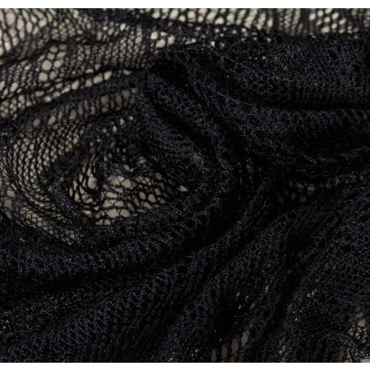 Polyamide Mesh Jacquard Black Fabric