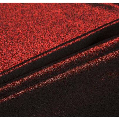 Polyester Foil Print Red Fabric