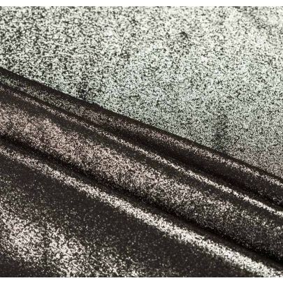 Polyester Foil Print Silver Fabric