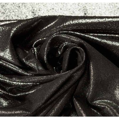 Polyester Foil Print Silver Fabric