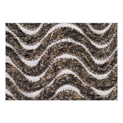 Arabella Snaking Embroidery - embellished with beads gives a serpent-like appearance