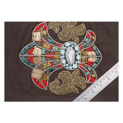 Alvin Mosaic Embroidery - crafted with an array of coloured beads and stones