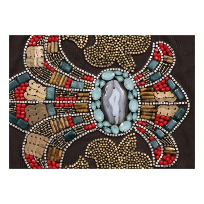 Alvin Mosaic Embroidery - crafted with an array of coloured beads and stones