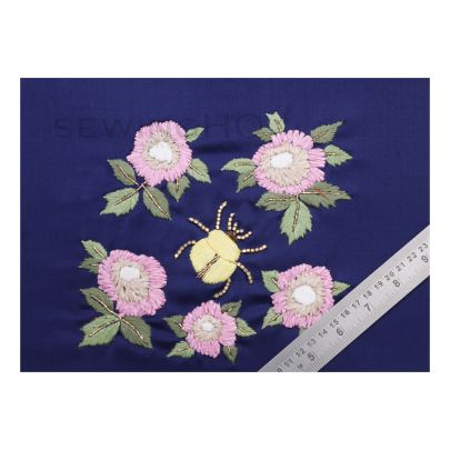 Ashton Bug Embroidery - characterised by its unique materials, natural hues, and dynamic appearance