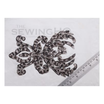 Aiden Embroidery - goldwork  in graphite colour