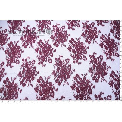 Berry Red Chantilly Lace - manufacturer of premium French laces, Riechers Mareschot