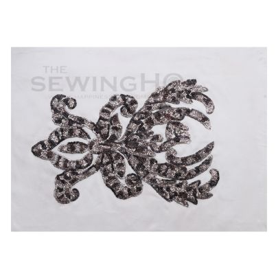 Aiden Embroidery - goldwork  in graphite colour