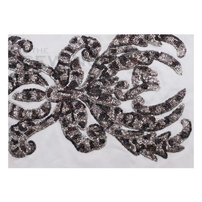 Aiden Embroidery - goldwork  in graphite colour