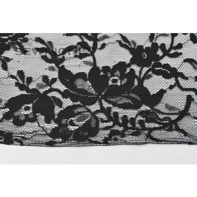 Black Chantilly Lace - contrast between the delicate lace and other fabric