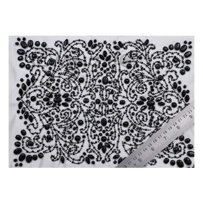 Alice Beaded Embroidery - sculpted with black beads