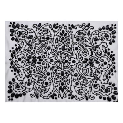 Alice Beaded Embroidery - sculpted with black beads