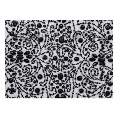 Alice Beaded Embroidery - sculpted with black beads