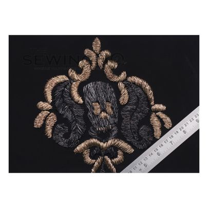 Ava Thread Embroidery - metal embroidery with black thread