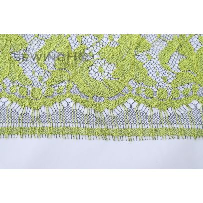 Pickle Green Guipure Lace - Pickle Green Guipure Lace made by the famous mill, Riechers Mascot