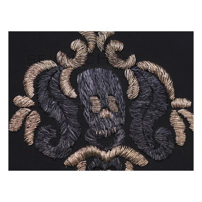 Ava Thread Embroidery - metal embroidery with black thread