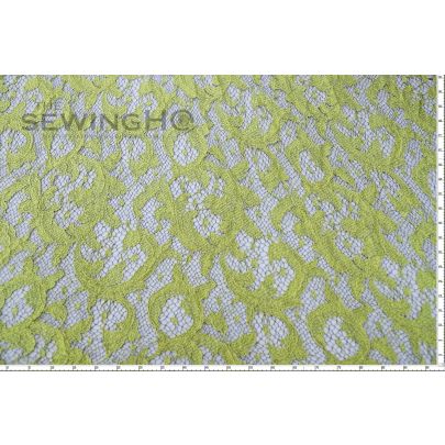 Pickle Green Guipure Lace - Pickle Green Guipure Lace made by the famous mill, Riechers Mascot