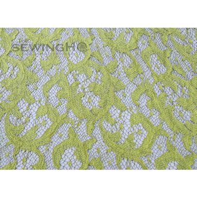 Pickle Green Guipure Lace - Pickle Green Guipure Lace made by the famous mill, Riechers Mascot