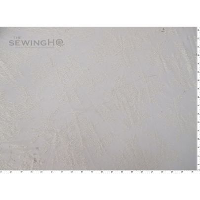 Milky White Floral Motifs Chantilly Lace - natural flow for bridal long train gowns or cocktail dresses