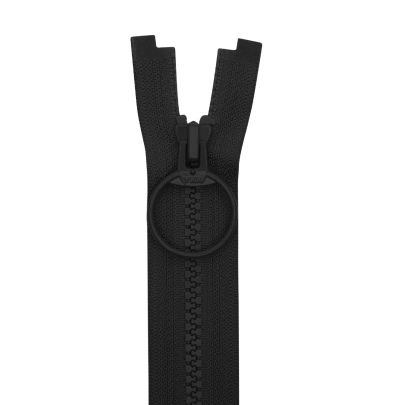 25cm Vislon Open End Sports Zip in Black