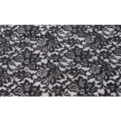 Black Floral Chantilly Lace - well known for its fineness and abundant detail