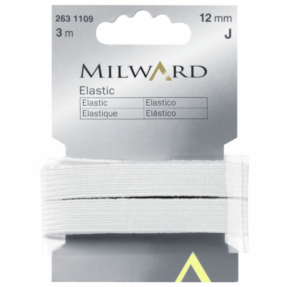 MilwardsElastic: 3m x 12mm: White 