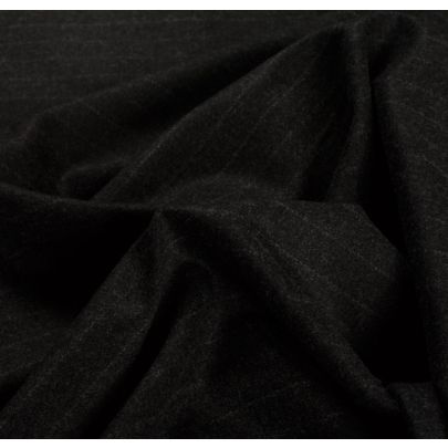 WOOL CASHMERE BLEND PIN STRIPE FABRIC