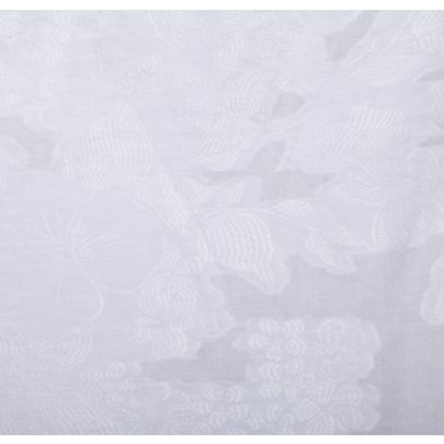 Rayon Polyester Jacquard  White Fabric