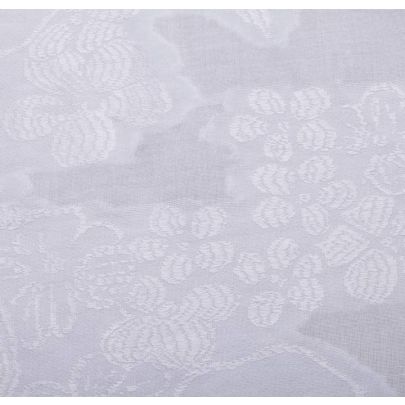 Rayon Polyester Jacquard  White Fabric