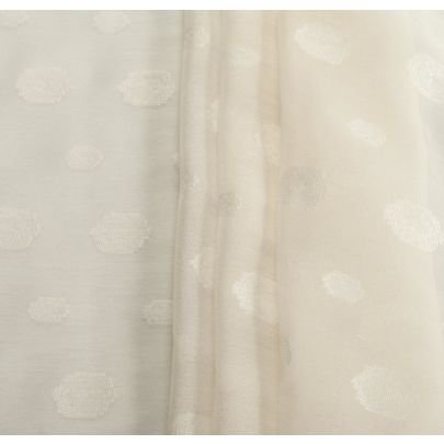 White Polyester Jacquard Fabric