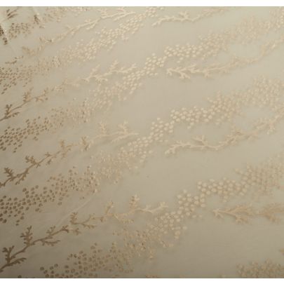 Vintage Designer Silk Devoré Beige Fabric