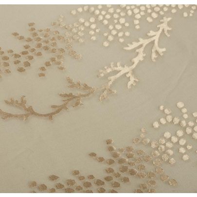 Vintage Designer Silk Devoré Beige Fabric