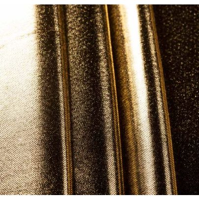 100% Polyester Foil Print Gold Fabric